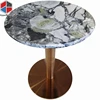 4person luxury round green marble dining table