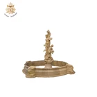 Hand Carved Beigewoman and boy Marble garden fountain design NT-00499RI