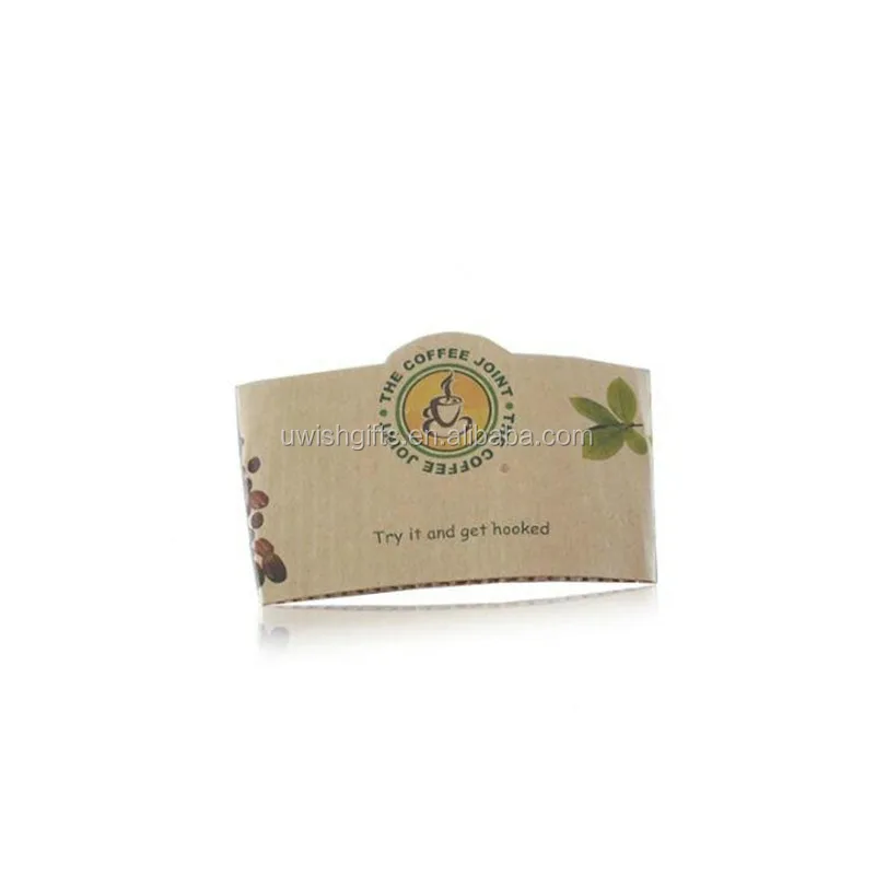 wholesale kraft paper black coffee sleeve cup sleeve, coffee mug