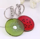 Fresh Fruit Keychain Apple/ Watermelon/ Lemon/ Orange/Pitaya/ Kiwifruit Keyrings Key Holder