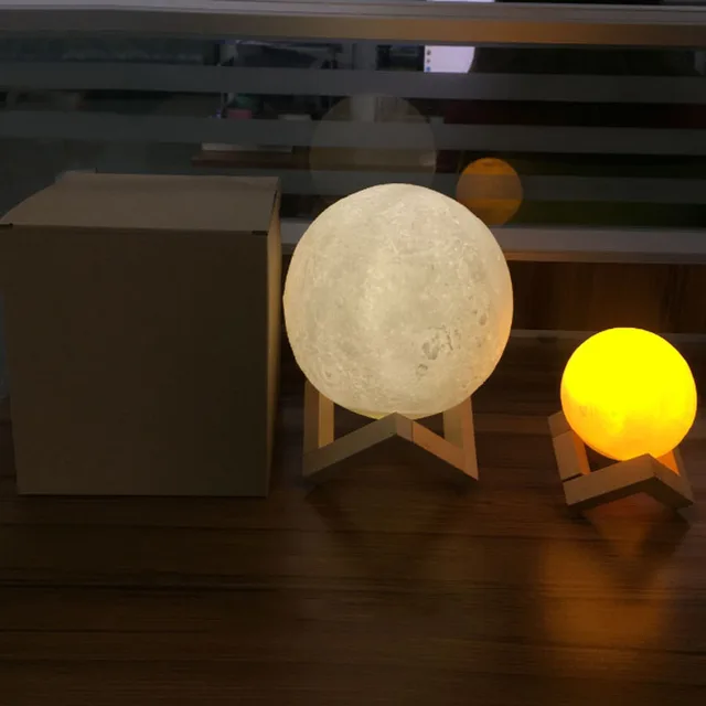 price led moon night light 3d print moon lamp as christmas gift