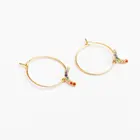 2019 Wholesale 18K Gold Fashion Jewelry Drop Rainbow Charm Hoops Boho Hoop Earrings For Women