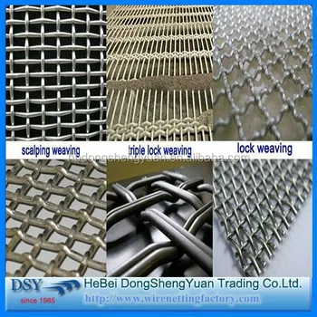 Trade assurance Painted Panel Plated Crimped wire mesh/ Quarry screen/vibrating screen mesh