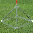 HF Wholesale Fengshui Crystal Glass pyramids Singing With Low Price For Musical Use