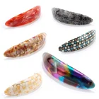 Cellulose acetate acrylic resin large hair barrettes hand made accessories bow french clip barrette