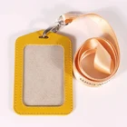 Fashion custom printed polyester lanyard neck holder strap and id leather neck key holder