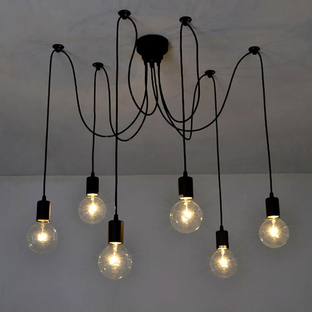 Retro Spider pendant Lamp Classic Decorative Loft Lights American Country Edison Pendant Light E27/E26 120V-240V New Arriving