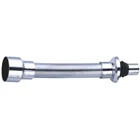 floor style 1-1/4" flexible corrugation waste pipe with Chrome coated steel wash basin sink drain tube/hose