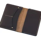 Deep brown / tan handcrafted and hand stitched leather field notes cover wallet leather diary for United Kingdom