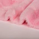 High density soft faux rabbit fur fabric for garment home textile