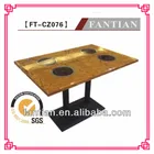 Cheap newest design cast iron dining table set
