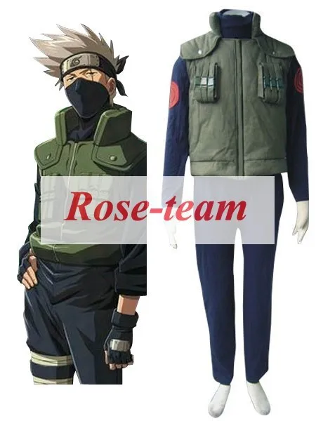 Rose-team Fantasia Anime Cosplay Lolita Dress Custom Made Naruto Hidden Leaf Village Of Konoha Jounins Uniform Cosplay Costume