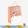 High quality gift packing colorful printing twist handle kraft paper bag