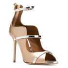 Manufacturers New Design Open Toe Gold Silver Branded High Heel Sandals