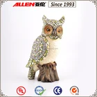 Custom mosaic owl sitting stakes popular sale colorful garden decoration