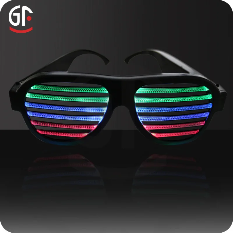 LED flashing glasses Christmas holiday gifts voice control glasses party props