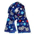 High Quality Screen Print Manufacturing 90 90 Silk Company Logo Scarf