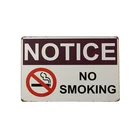 30X20cm Vintage Home Decor Wall Art No Smoking Metal Sign Board For Restrooms