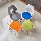 Hot sale italian design regal green light up shell plastic living dining chair without arms in china