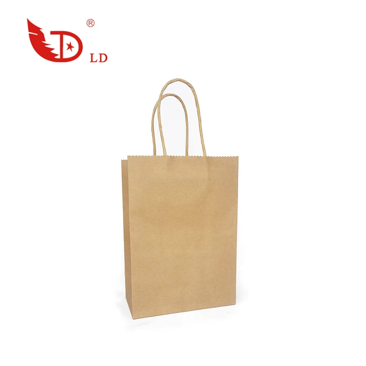 full color printing brown kraft gift paper bag packaging vendor