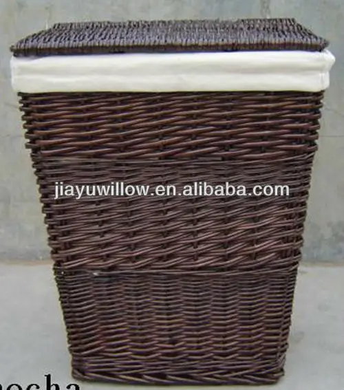 rectangle white wicker laundry hampers basket with lids