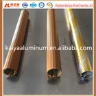 Factory bulk sell price wood color aluminum curtain rod