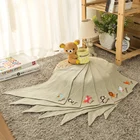 GOTS organic 100% cotton baby bibs, scarfs and burp with exquisite embroidery plain green