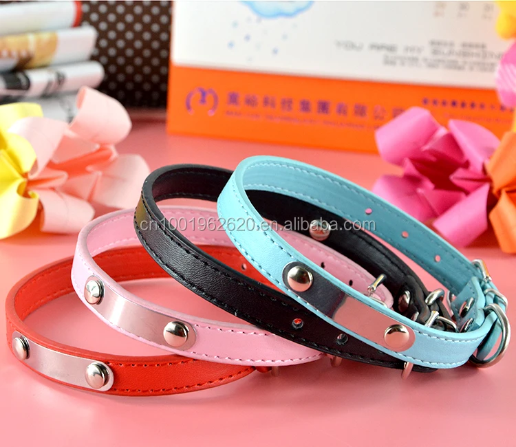 Personalized Pet Dog Collars with Name Plate