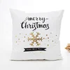 4 Pcs Christmas Pillow Covers Gold Stamping Print Snowflakes Throw Pillow Case Cushion Covers 18 X 18 Inch for Home Party