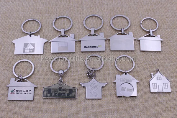 House shaped key chain