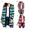 New winter knitted women no buttons placket long christmas cardigan sweaters custom