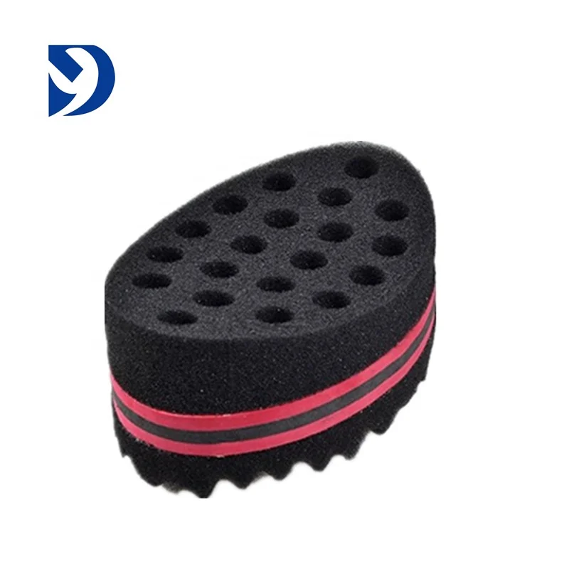 Big Eight Shape Logo Print Custom Soft Sponge Hair Twists Sponge
