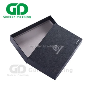 custom logo printing black special paper cosmetic box packaging