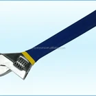 adjustable wrench forged steel with double color dipped handle