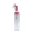 Bottle Bubble Liquid Soap Bottle Facial Cleansing Liquid Soap Bottle With Pink Bubble Foam Brush