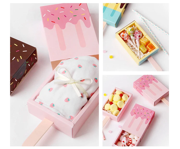 popsicle shaped drawer paper candy gift chocolate