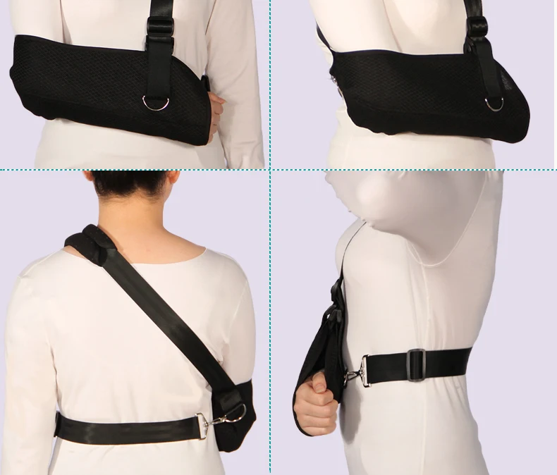 Fashion black mesh left rigth type upper arm support brace sling for shoulder injury on sale_04