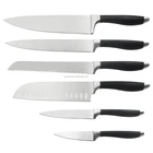New kitchen products 100% food grade easy clean 6 piece stainless steel knife