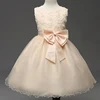 girl evening party dress rose fashion design baby girl veil ruffled tulle dresses with bow and sashes