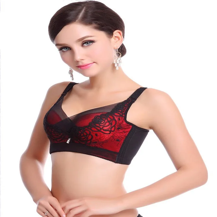 Plus size gather lace sexy bras for women push up underwear bras for women lingerie brassiere big plus size bra 38 C D E cup