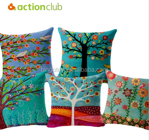 latest hot sale wholesale custom plush tree pillow /square