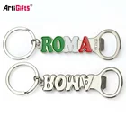 Wholesale custom Italy tourist souvenir gift metal opener keychain from china