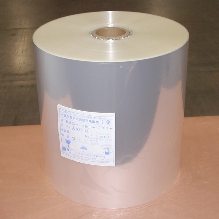 strong carrying capacity customized food packaging plastic roll film hot laminating bopp film