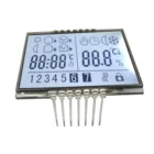 Customized 14 pin 7 segment display 2 digit lcd screen 1 inch transflective lcd display