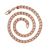 45604 Xuping latest rose gold plated jewelry bisuteria simple design big chain necklace, mens jewellery