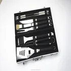 High quality and easily clean bbq grill tool set in aluminum case