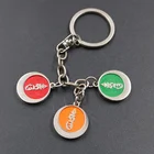Wholesale high quality custom logo fashion zinc alloy round shaped metal keychain