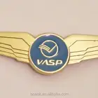 Use custom pilot wing badge metal enamel pin badge , lapel pins , collar pin