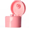 Pink PP 20-410 smooth skirt hinged flip top snap cap dispensing cap