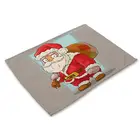 Most popular cotton cotton table mat Xmas desk decorative heat resistant table placemats